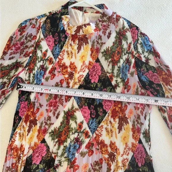 Anthropologie floral midi dress. Long Sleeve. XS. - Picture 8 of 11